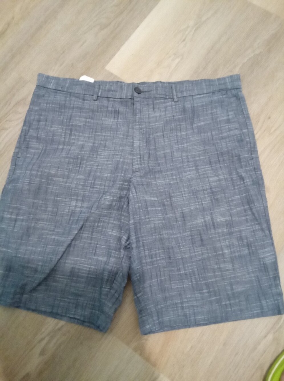 Perry Ellis Portfolio Size 34 Blue Textured Flat Front Casual Shorts